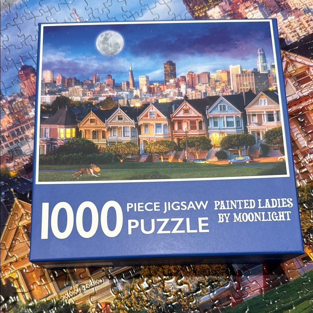 Painted Ladies by Moonlight  1000-Piece Puzzle - Picture 3 of 4